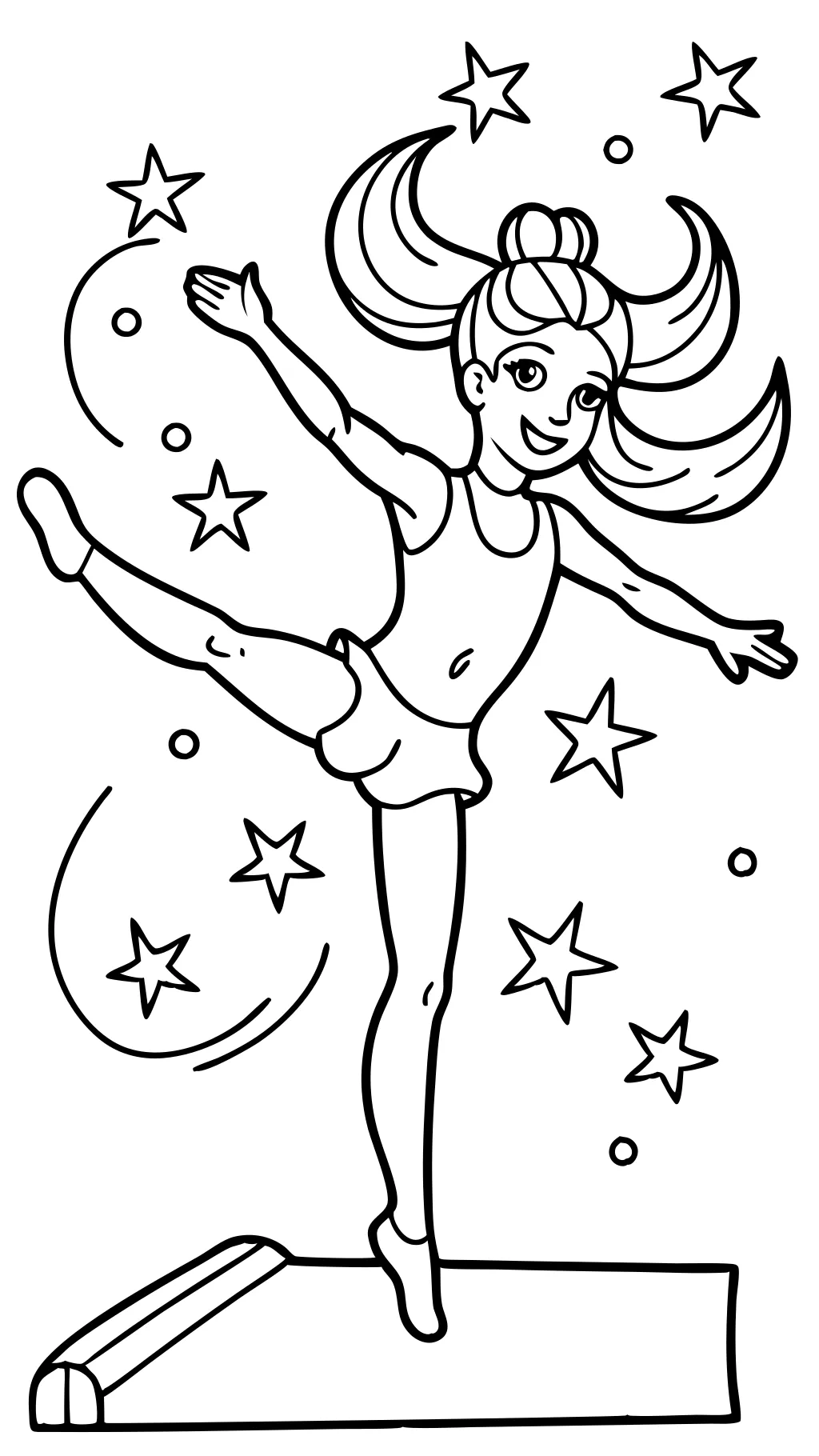 coloriage de gymnastique